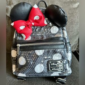 Disney Parks Loungefly mini backpack! ❤️🖤🤍